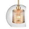 Стеклянный подвесной светильник Coro VL5524P21 форма шар прозрачный Vele Luce