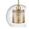 Стеклянный подвесной светильник Coro VL5524P21 форма шар прозрачный Vele Luce