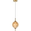 Стеклянный подвесной светильник Helix 10421/B Amber форма шар цвет янтарь Loft It