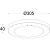 Потолочный светильник уличный SIDNEY LED W3922 Gr круглый белый Oasis Light