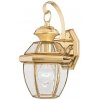 Стеклянный настенный светильник уличный Newbury QZ-NEWBURY2-S-PB прозрачный Quoizel