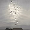 Стеклянный подвесной светильник  METEORA01 форма шар прозрачный ImperiumLoft