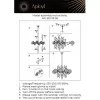 Стеклянная подвесная люстра Melani APL.821.03.08 форма шар прозрачная Aployt Стеклянная подвесная люстра Melani APL.821.03.08 форма шар прозрачная Aployt