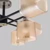 Стеклянная потолочная люстра  MD.4212-8-S-BK+AB цвет янтарь Imex
