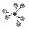 Стеклянная потолочная люстра Gentore SLE155102-06 форма шар серая Evoluce