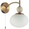 Стеклянное бра Gloriya 8272/1W форма шар белое Lumion