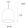 Подвесной светильник Concreto 342128 серый Deko-Light