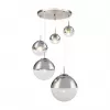 Стеклянный подвесной светильник Varus 15851-5 серый форма шар Globo Стеклянный подвесной светильник Varus 15851-5 серый форма шар Globo