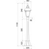 Стеклянный наземный фонарь Goiri O028FL-01BZ конус прозрачный Maytoni