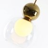 Стеклянный подвесной светильник Alliance 2730-1P форма шар белый Favourite