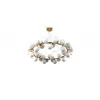 Стеклянный подвесной светильник Marsiada LDP 6033-40 GD форма шар белый Lumina Deco