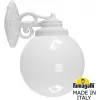 Настенный фонарь уличный GLOBE 250 G25.131.000.WYF1RDN белый форма шар Fumagalli