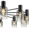 Стеклянная потолочная люстра Diversity 2120/12P Black прозрачная цилиндр Escada