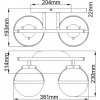 Стеклянное бра Hollis HK-HOLLIS2-O-HB-BATH форма шар белое Hinkley