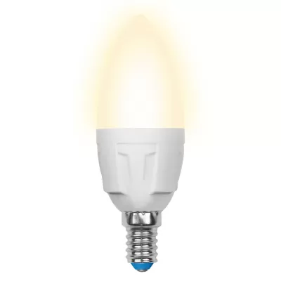 Лампочка светодиодная  LED-C37-7W/WW/E14/FR PLP01WH картон Uniel