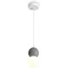 Стеклянный подвесной светильник Concrete FR5484PL-01W1 белый форма шар Freya