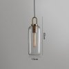 Стеклянный подвесной светильник GAUSS GAUSS01 цилиндр прозрачный ImperiumLoft