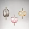 Стеклянный подвесной светильник Riflesso SPREFL2FUOT цвет золото Vistosi Стеклянный подвесной светильник Riflesso SPREFL2FUOT цвет золото Vistosi