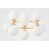 Стеклянный подвесной светильник Marsiada LDP 6033-9 FGD белый форма шар Lumina Deco