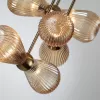 Стеклянная потолочная люстра Elica 5402/6 цвет янтарь Odeon Light