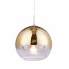 Стеклянный подвесной светильник Veroni LDP 1029-300 GD форма шар прозрачный Lumina Deco