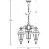 Стеклянный уличный светильник подвесной ROMA S 95270S/3 Gb прозрачный Oasis Light