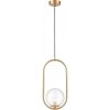 Стеклянный подвесной светильник Bianco 10038 VL5714P21 форма шар прозрачный Vele Luce
