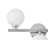 Стеклянное бра  LDW 6033-3 CHR форма шар белое Lumina Deco