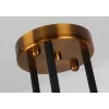Стеклянная потолочная люстра Bistro Globe 9389P/6 black/gold форма шар белая DeLight Collection