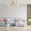 Стеклянная потолочная люстра Aquilegia 1100/8P Gold белая конус Escada
