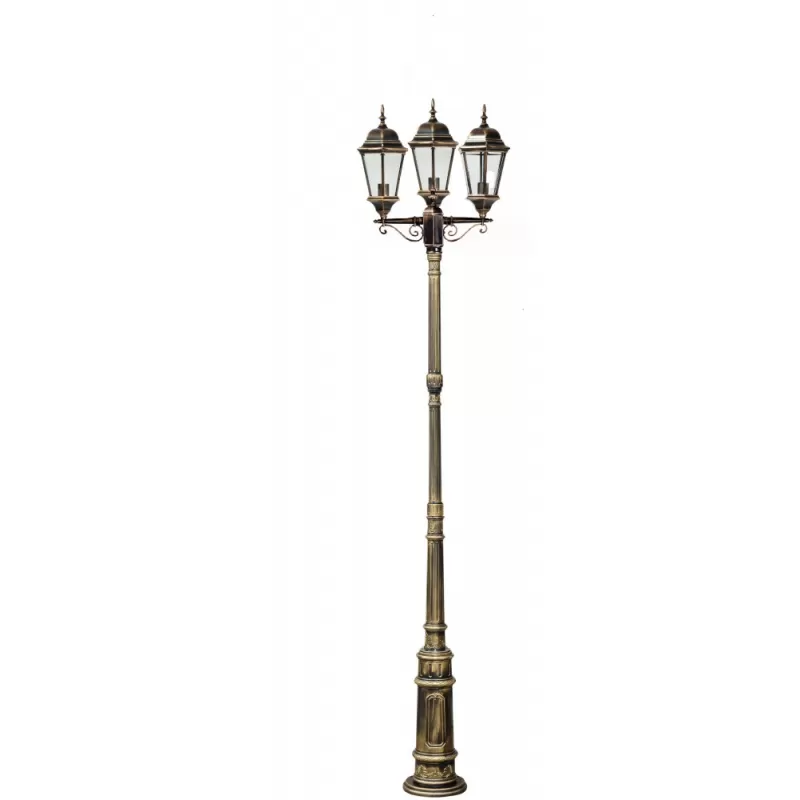Стеклянный наземный фонарь ASTORIA 2 91410B/E7 Gb прозрачный Oasis Light Стеклянный наземный фонарь ASTORIA 2 91410B/E7 Gb прозрачный Oasis Light