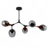 Стеклянная потолочная люстра Ciotolla SLE113402-05 серая форма шар Evoluce