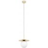 Стеклянный подвесной светильник Arenales 39952 белый форма шар Eglo