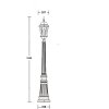 Стеклянный наземный фонарь ASTORIA 2M 91411M Bl ромб прозрачный Oasis Light