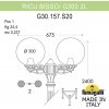 Наземный фонарь GLOBE 300 G30.157.S20.AXF1R форма шар прозрачный Fumagalli