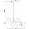 Стеклянный подвесной светильник Sepia FR5391PL-06CFL белый форма шар Freya