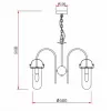 Стеклянная подвесная люстра Aleksa 4059-205 цилиндр серая Rivoli