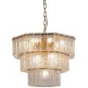 Стеклянная подвесная люстра BRCH9192 BRCH9192-55 antique brass прозрачная DeLight Collection