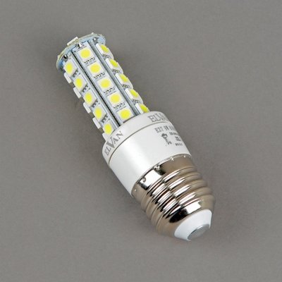 Лампочка светодиодная  E27-9W-6400К-40LED Elvan