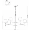 Подвесная люстра Rosemary FR5190PL-12BS1 конус белая Freya