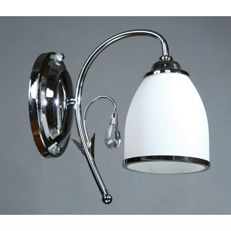 Стеклянное бра 2640 MA02640W/001 Ch белое Brizzi Стеклянное бра 2640 MA02640W/001 Ch белое Brizzi