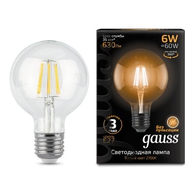 Лампочка светодиодная Filament 105802106 Gauss