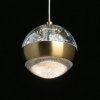 Стеклянный подвесной светильник Капелия 730010701 форма шар прозрачный DeMarkt