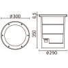 Стеклянный встраиваемый светильник уличный  73206A SS круглый прозрачный Oasis Light