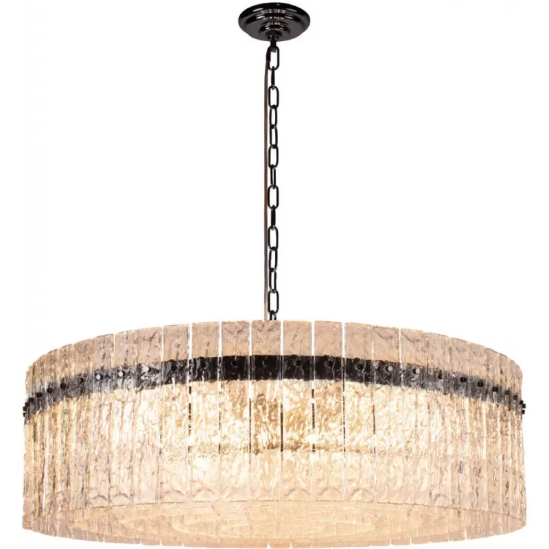 Хрустальная подвесная люстра Nevada 10297/800 Pearl black цилиндр прозрачная Loft It