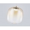 Стеклянный подвесной светильник High Light LH11093 цвет янтарь цилиндр Ambrella