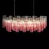 Стеклянная подвесная люстра Murano 10580/1000R Clear pink прозрачная Loft It