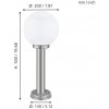 Стеклянный наземный светильник Nisia 30206 белый форма шар Eglo