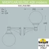 Настенный фонарь уличный Globe 400 Modern G41.254.000.LYE27 форма шар белый Fumagalli