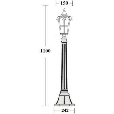 Наземный фонарь PORTO 86107 Gb Oasis Light